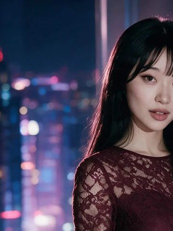 Candy.ai AI girlfriend in pink lingerie, official marketing still