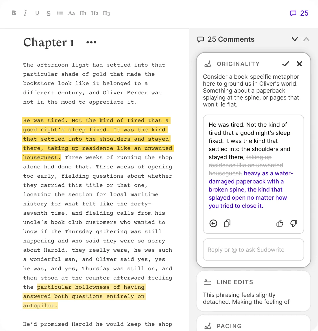 Sudowrite screenshot 4